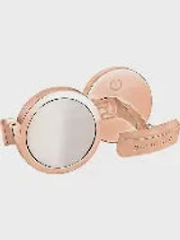 DAVIDOFF ESSENTIALS CUFFLINKS SOLID BRASS ROSE GOLD PLATED/WHITE FIBRE OPTIC