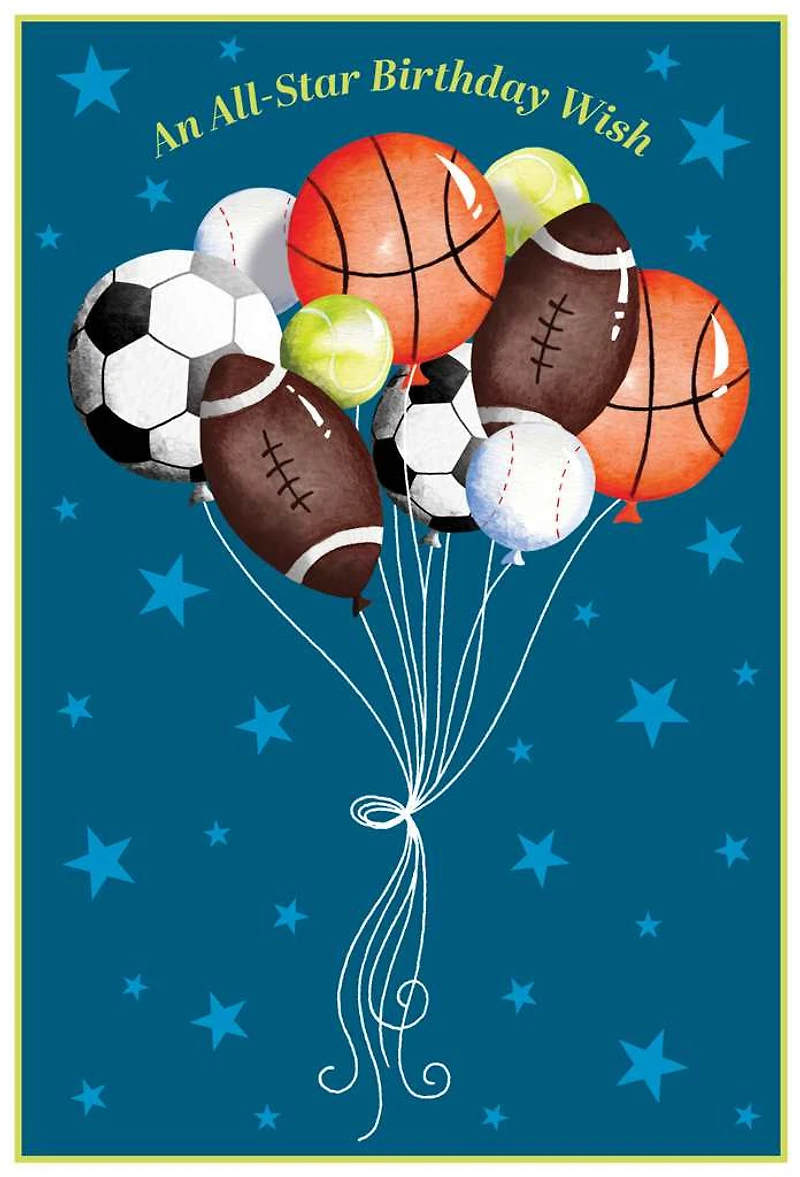 All-Star Birthday Wish Card