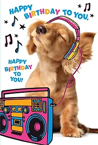 Happy Birthday to You - Puppy Greeting Card