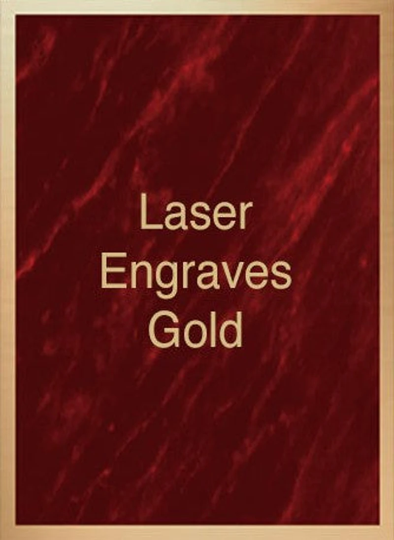 Burgundy/Gold Plate - 6x8"