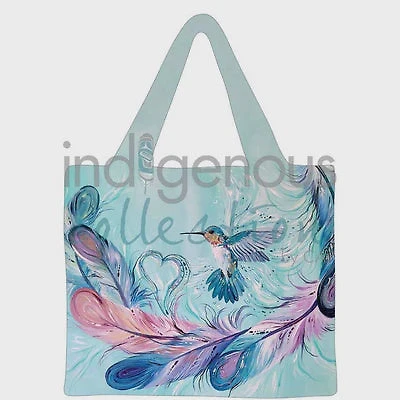 Hummingbird Feathers Reusable Shopping Bag