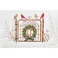 Christmas Gate Greeting Card