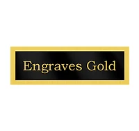 Black Plaque with Gold Rim - 2 3/4" x 7/8"