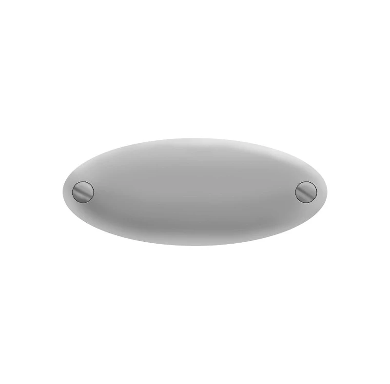 Silver Screw Oval Plaque - 2 7/8" x 3/4"