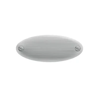 Silver Screw Oval Plaque - 2 7/8" x 3/4"