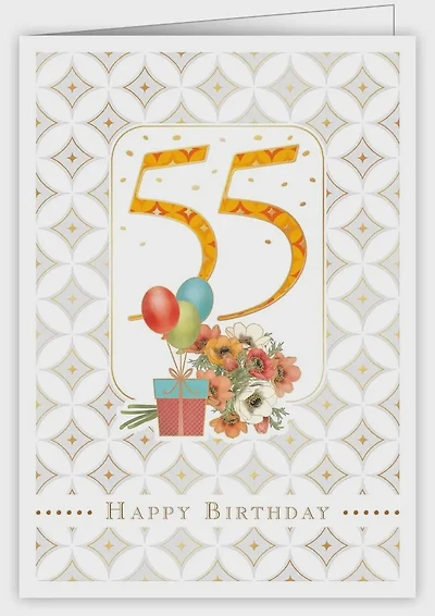 55 Happy birthday - Flowers and presents