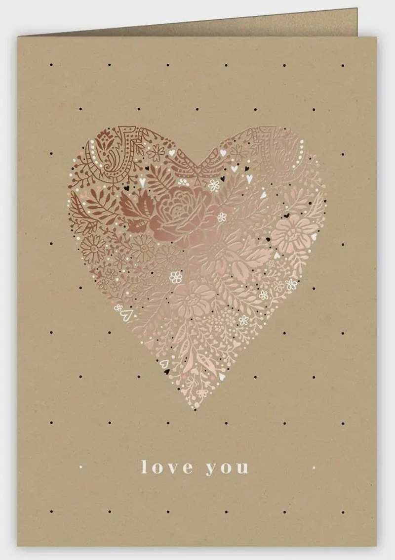 Love you - Heart Card