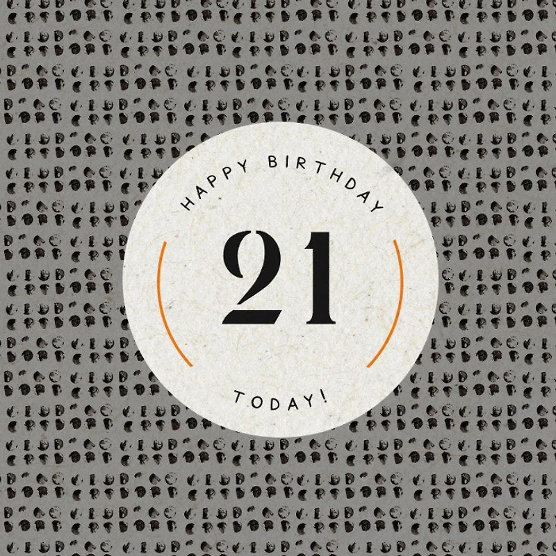 "Happy Birthday - 21 Today!" Card