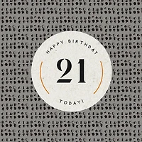 "Happy Birthday - 21 Today!" Card