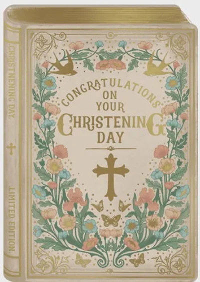 Christening day - Flowers Greeting Card