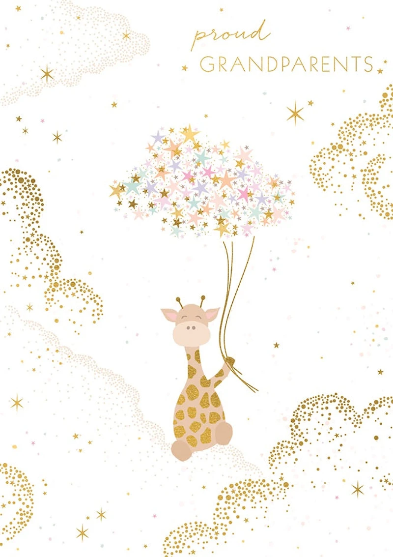 Proud Grandparents Giraffe Card