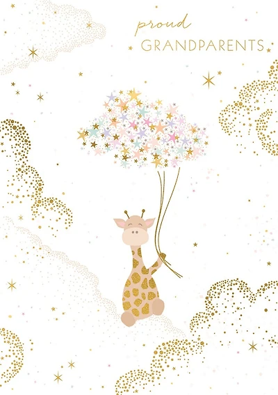 Proud Grandparents Giraffe Card