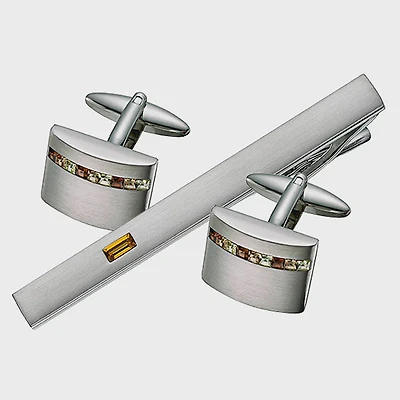 Silver Cufflinks w/Austrian Crystals