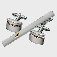 Silver Cufflinks w/Austrian Crystals