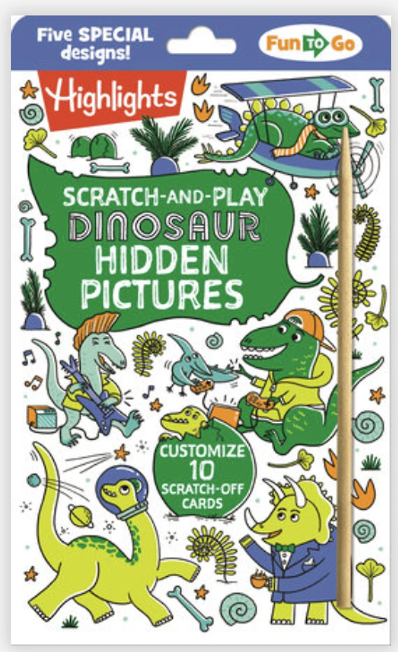 Scratch-and-Play Dinosaur Hidden Pictures