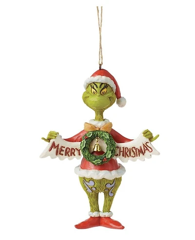 Grinch Holding Banner