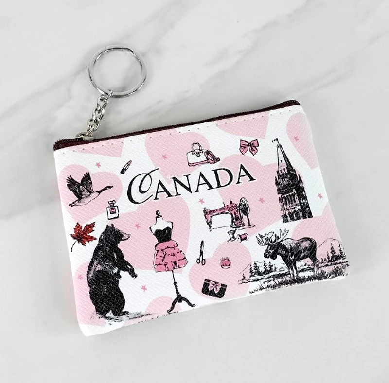 Pink Canada Coin Purse