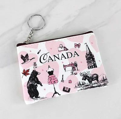 Pink Canada Coin Purse