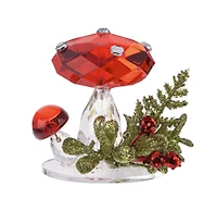 Mistletoe Crystal Mushroom Figurine