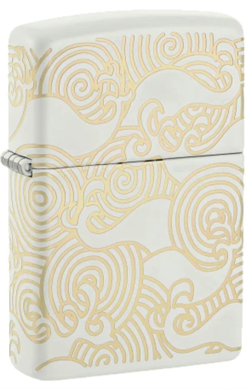 Zippo Waves Design White Matte