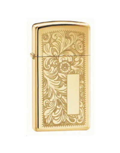 Brass Venetian Slim Zippo Lighter