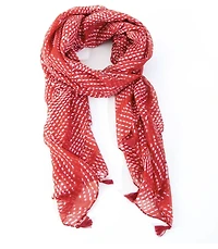 Red Scarf with Tassels