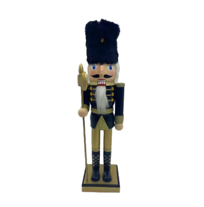Wood Nutcracker with Fur Hat