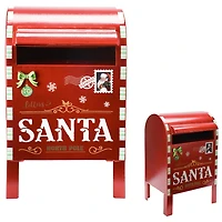 Metal Santa Sign Mailbox Decor