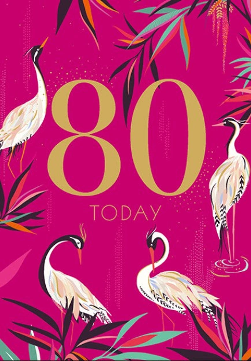 80 Today Birthday Card