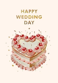 Happy wedding day – Cake Card