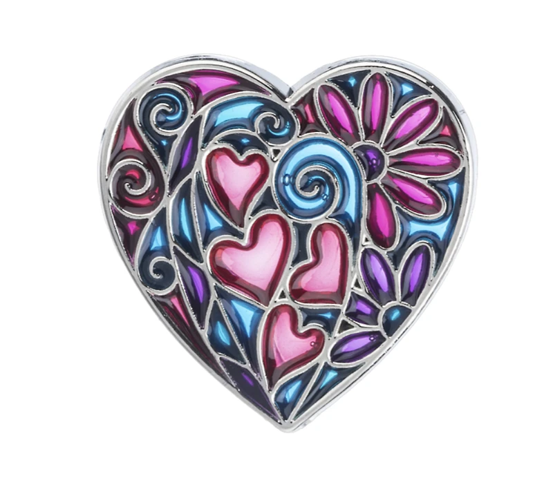 Kaleidoscope Heart Charm