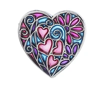 Kaleidoscope Heart Charm