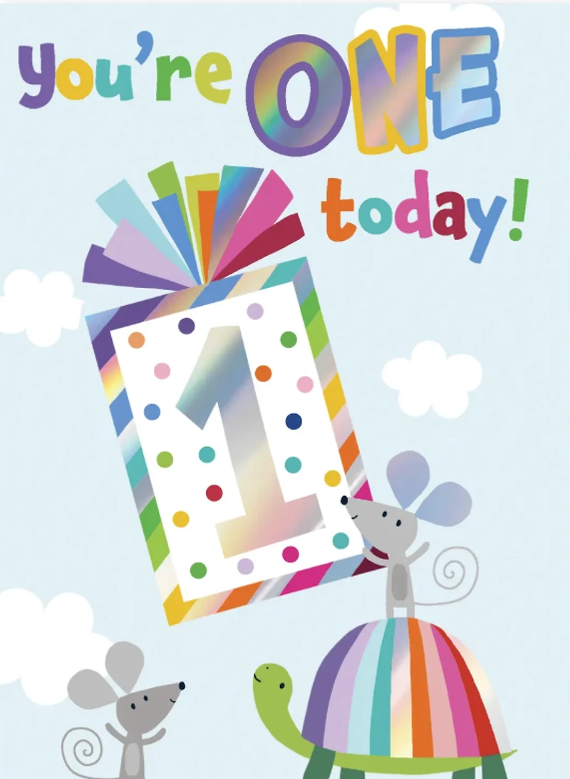 You're 1 Today Card