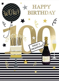 Happy 100 Birthday Cake Card