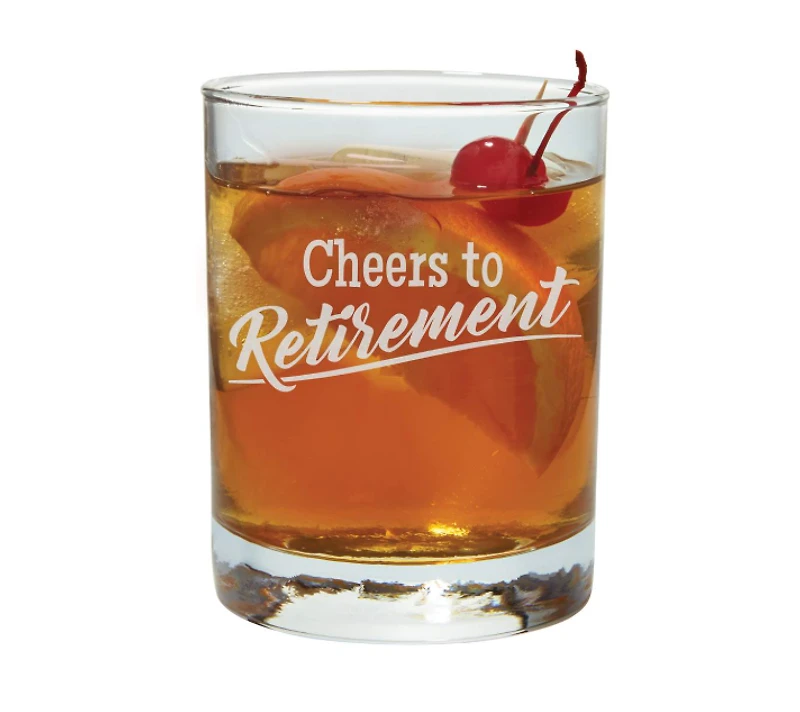 Cheers to Retirement Glass