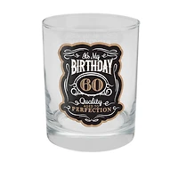 60th Birthday Rocks Glass