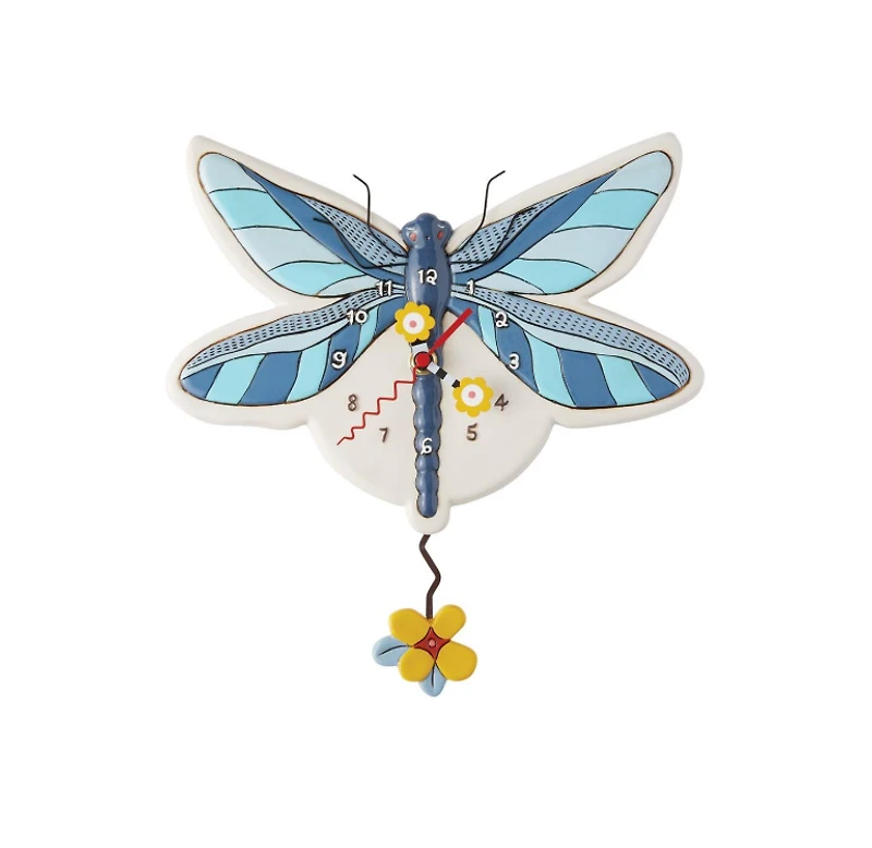 Blue Dragonfly Clock