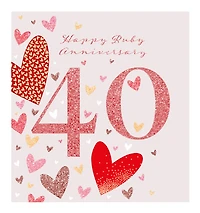 Ruby Anniversary Card