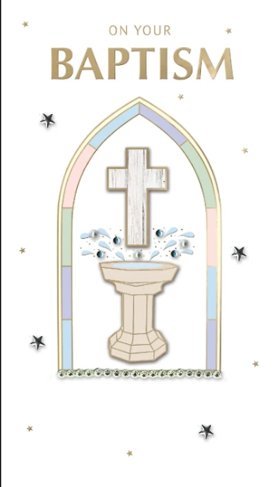 On Your Baptism Cross Card