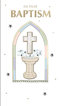 On Your Baptism Cross Card