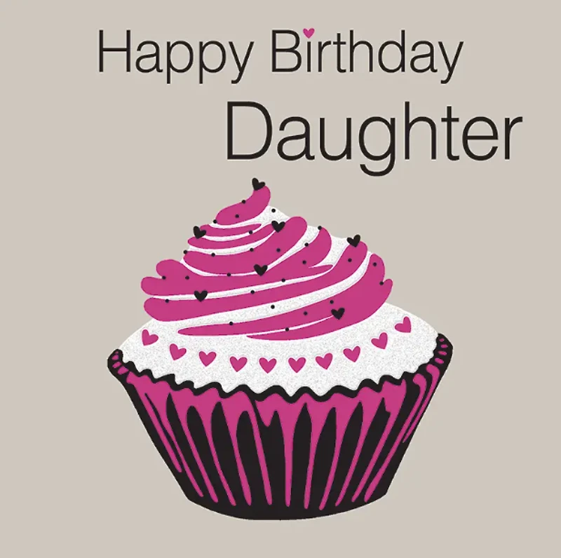 Happy Birthday Daughter Cupcake Card
