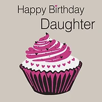 Happy Birthday Daughter Cupcake Card