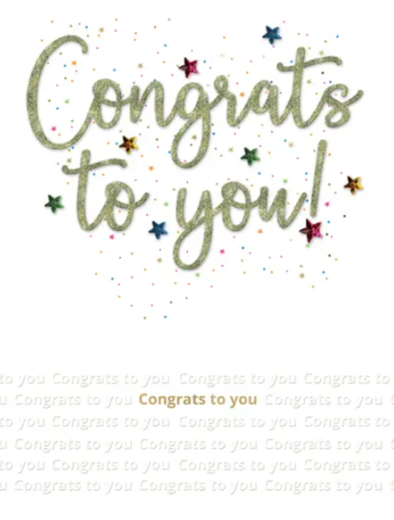 Congrats To You Gigantic  Card