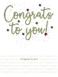 Congrats To You Gigantic  Card