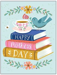 "Happy Mother's Day w/Books" Card