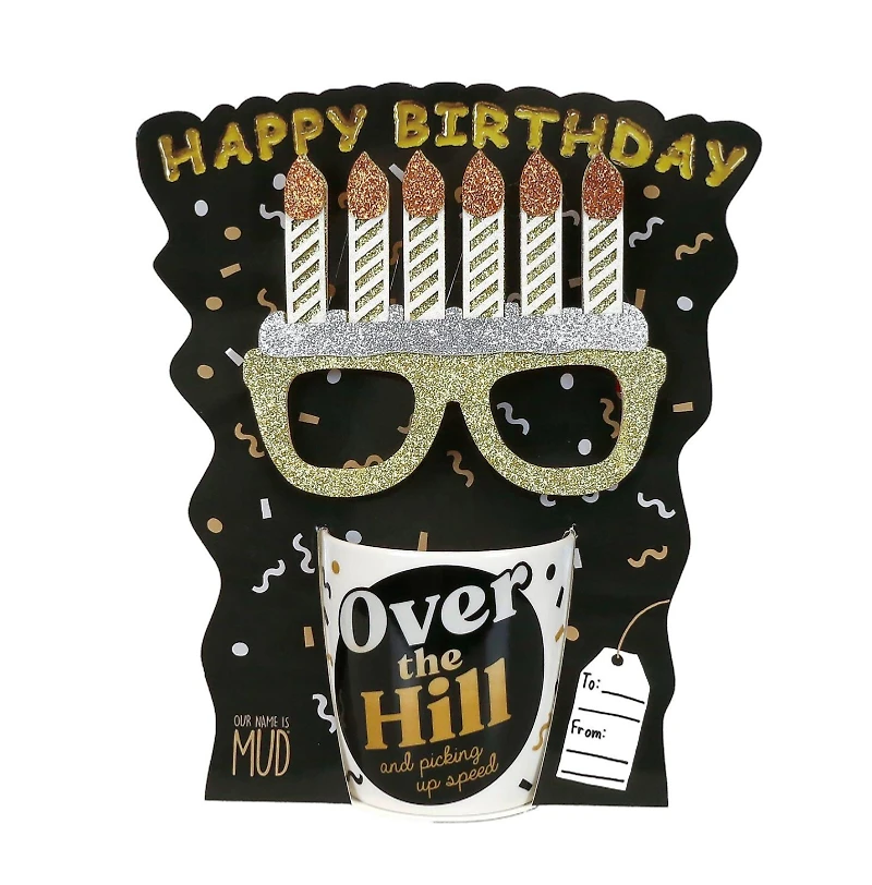 Over the Hill Mug with Glasses