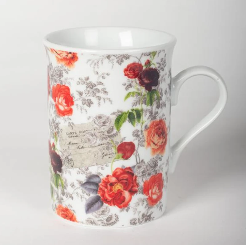 Red Roses Porcelain Mug