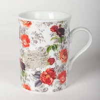 Red Roses Porcelain Mug