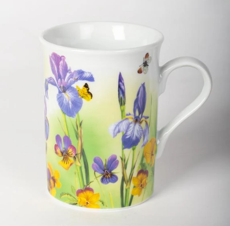 Irises Porcelain Mug