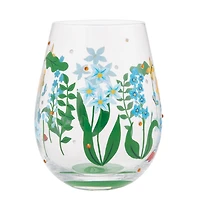 Floral Fields Stemless Wine Glass